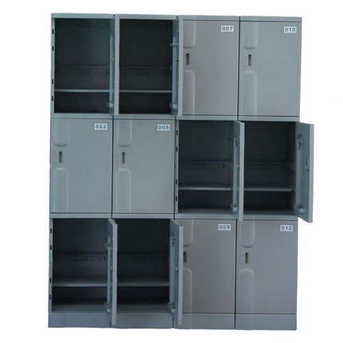 3 Tiers Plastic Locker Storage Cabinet 12 Doors