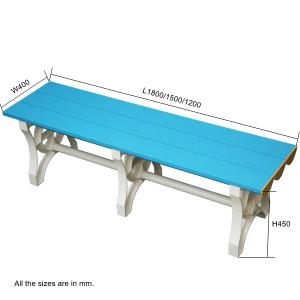 Abs plastic outdoor benches for park sports commercial seating bench
